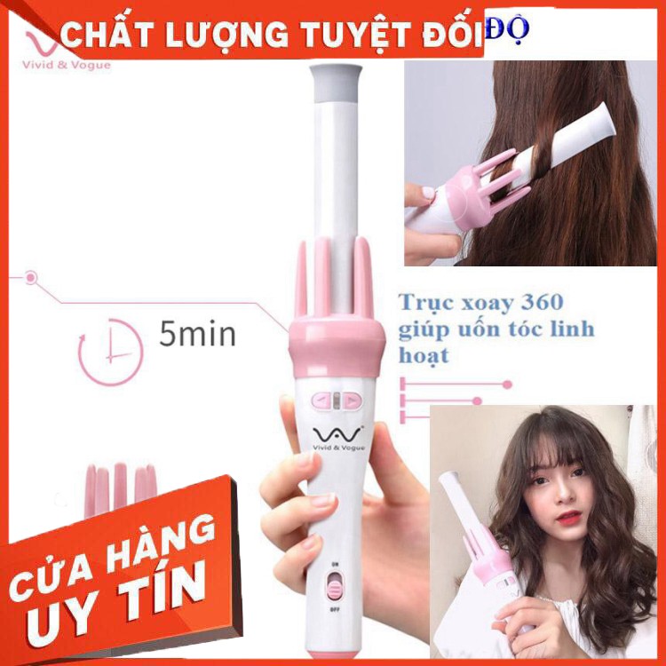 [HOT] MÁY UỐN TÓC XOĂN TỰ ĐỘNG 360 VIVID &amp; VOGUE (HÀNG CHUẨN GIÁ ĐẸP)