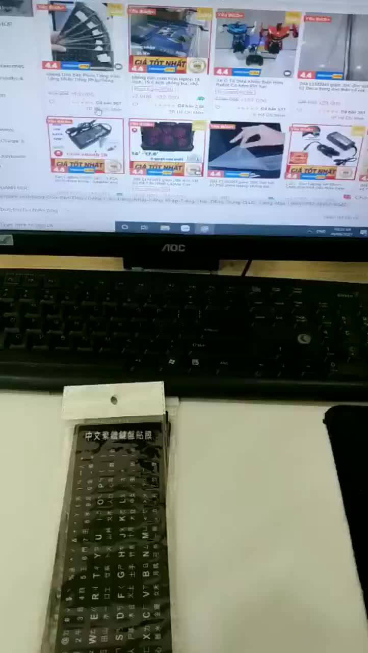 Miếng dán bàn phím hiển thị chữ cái các loại ngôn ngữ Nhật Bản/Tây Ban Nha/Nga/Ý/Anh/Hàn/Ả Rập/Pháp | BigBuy360 - bigbuy360.vn