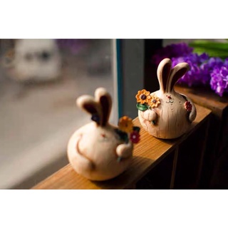 Cặp đôi hình thỏ dễ thương trang trí