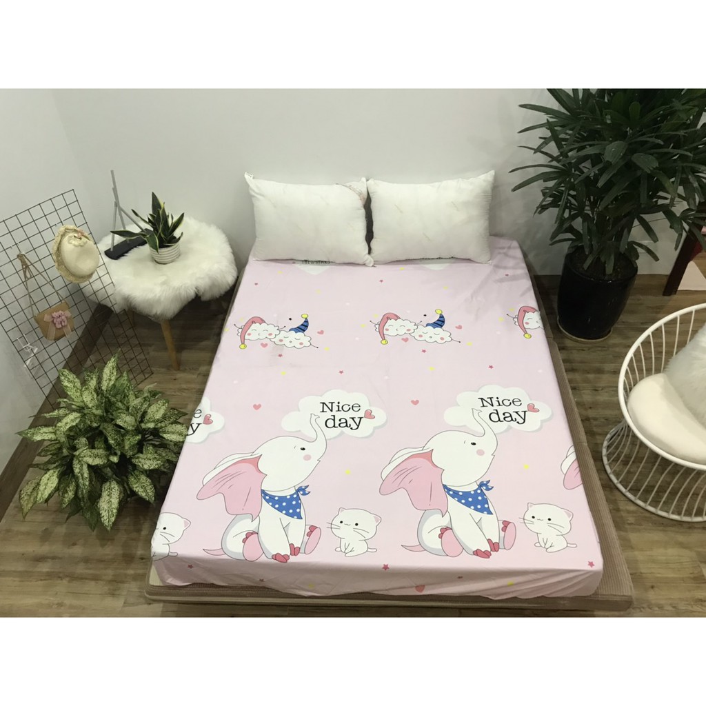 Ga Chống Thấm Cotton Hàn Quốc Voi Hồng