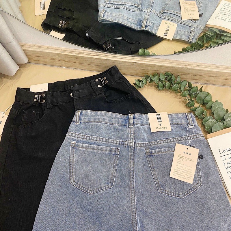 Quần Short Lửng Khoen Eo quần sooc ngố thiết kế lưng quần có điều chỉnh eo lai quần cắt tua rua hàng nhập quảng châu