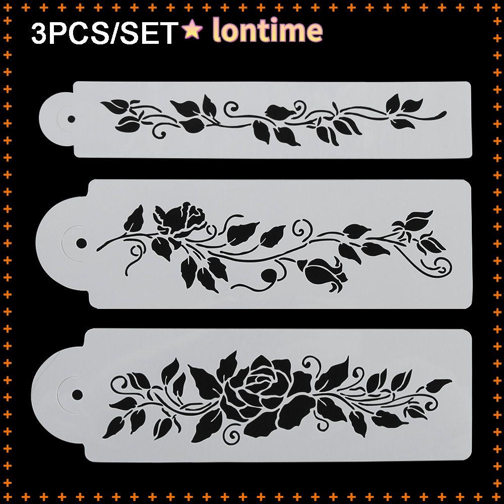 Bộ 3 khuôn trang trí bánh kem sang trọng tiện lợi cho các sự kiện