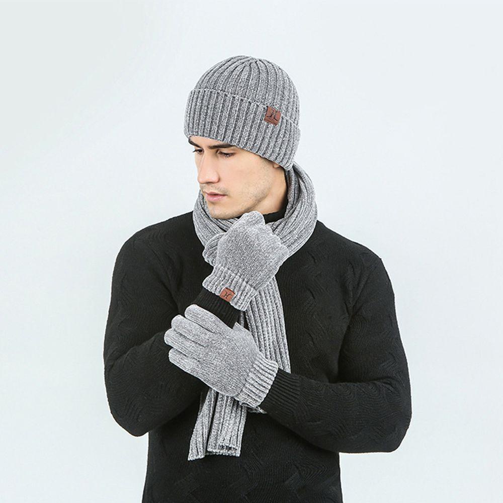 Set Mũ beanie + Găng Tay + Găng Tay + Găng Tay Cảm Ứng