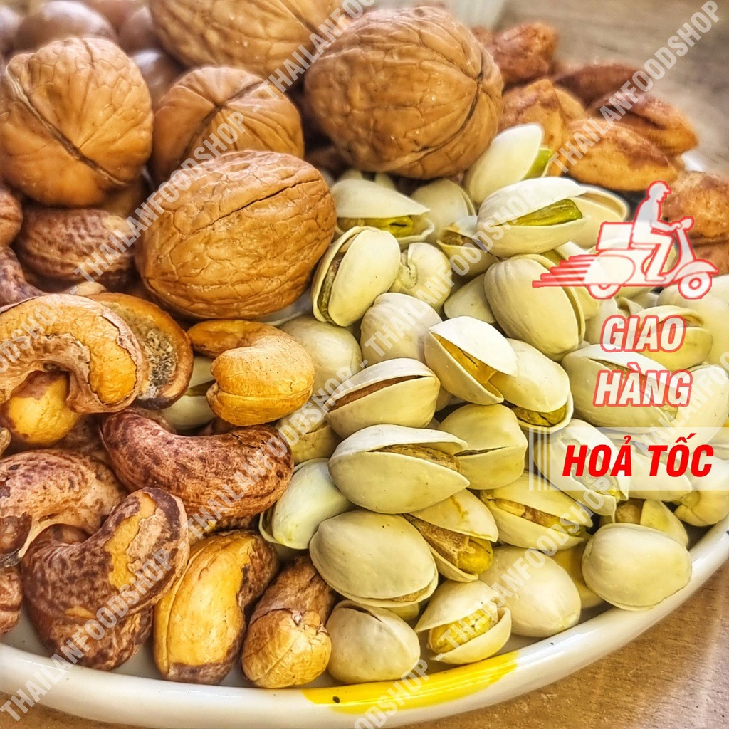 Hạt Dinh Dưỡng Mix 5 Vị (Macca, Hạt Dẻ Cười, Hạnh Nhân, Hạt Điều, Óc Chó) Lon 450Gram