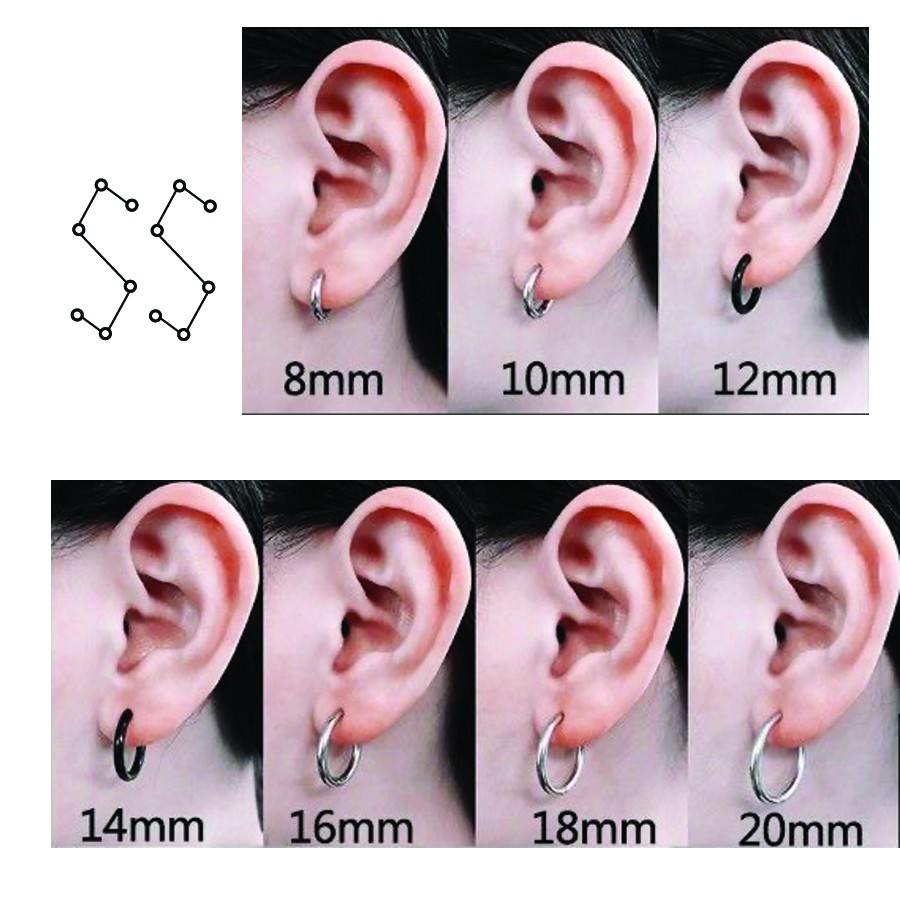 KHUYÊN TRƠN loại dày 2.5mm, 1 chiếc, chuẩn titan, không gỉ, unisex, khuyên tròn titan, Khuyên tai Sơn Tùng