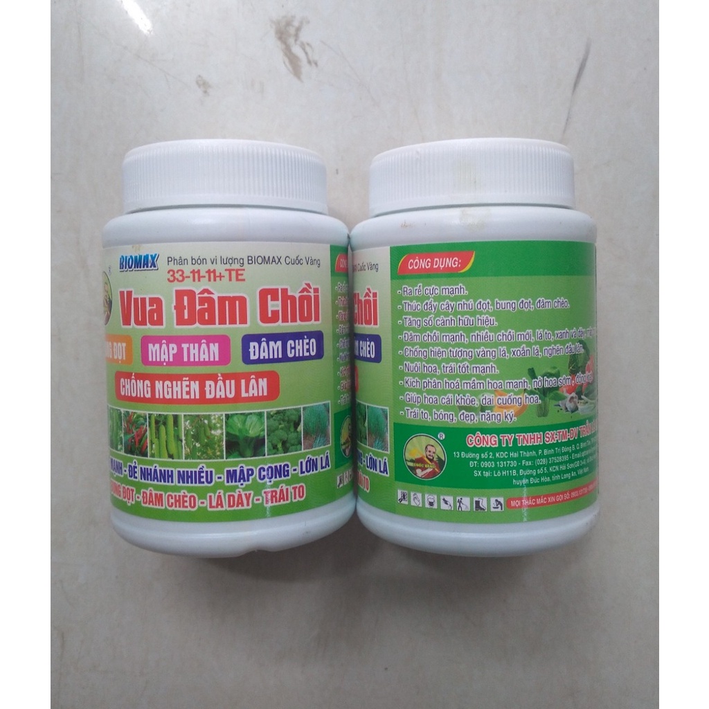 Phân bón vi lượng NPK 33-11-11 Vua Đâm Chồi hủ 100g - Giúp Ra Đọt Đều, Xanh Lá, Chống Nghẽn