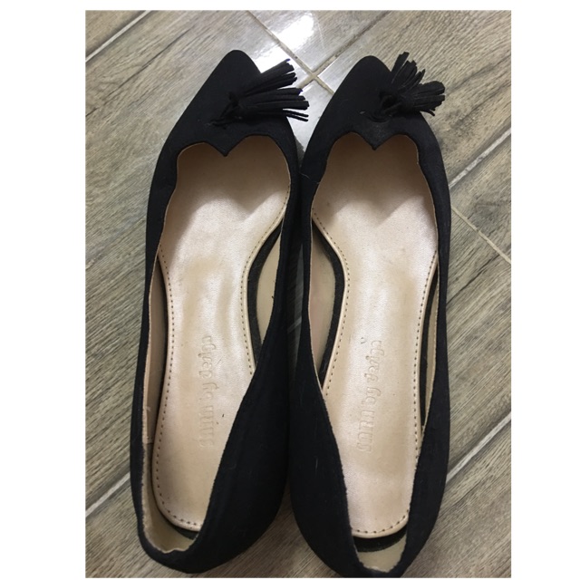 Giày si búp bê da lộn size 36 Made in Korea