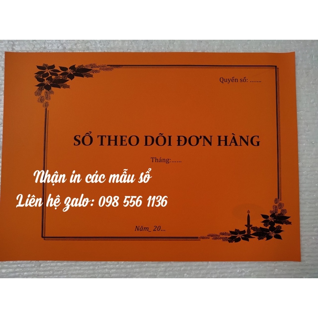 Sổ theo dõi Đơn hàng SHOPEE in 1 mặt A4