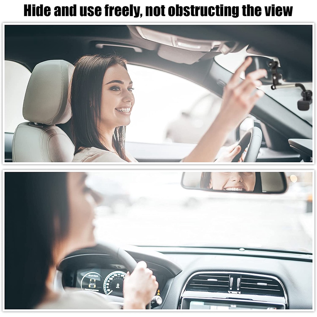 [Mới] 360 Độ] [Mới] 360 Độ °Giá Đỡ Điện Thoại Gắn Kính Chiếu Hậu Xe Hơi Có Thể Gập Lại Tương Thích Với iPhone Và Android