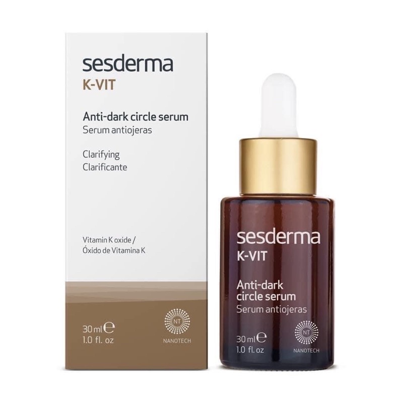 Serum dưỡng mờ đốm nâu, làm sáng da, chống quầng thâm mắt Sesderma K-VIT 30ml