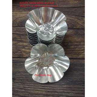 BỘ 10 KHUÔN NHÔM ĐỔ RAU CÂU, LÀM BÁNH BÒ BÁNH DA LỢN HÌNH HOA MAI ĐẠI 8.5 CM