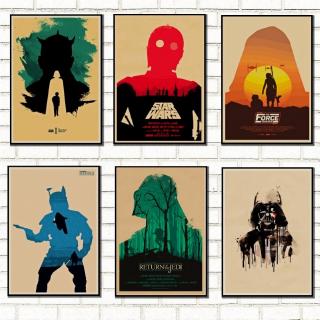 Áp Phích Dán Tường Trang Trí In Hình Star Wars Kiểu Vintage