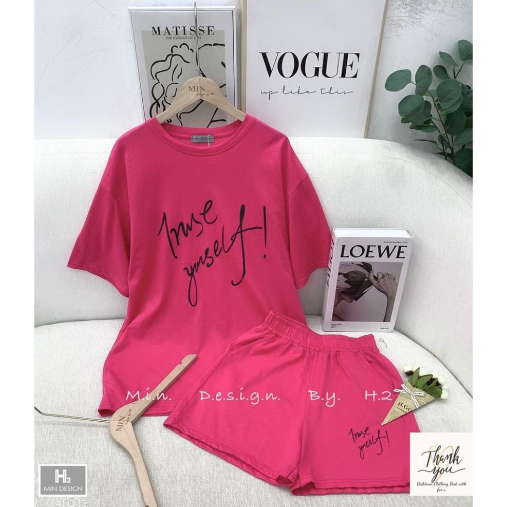 [ 𝐅𝐑𝐄𝐄 𝐒𝐇𝐈𝐏 ]   BỘ ĐÙI THỤNG COTTON CHỮ KÍ SIÊU HÓT ĐỒ BỘ NGẮN TAY