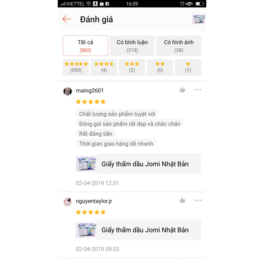 Phim siêu thấm dầu JOMI Nhật bản