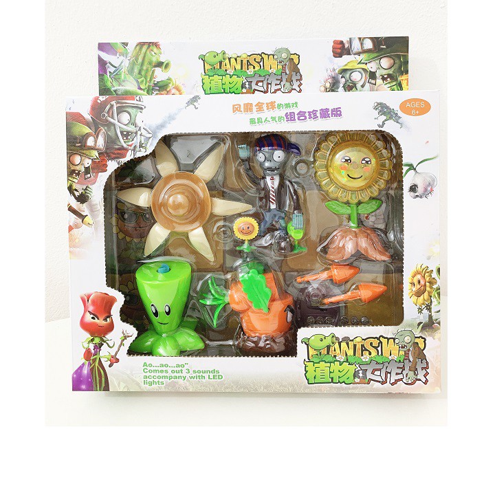 BỘ ĐỒ CHƠI HOA QUẢ NỔI GIẬN ĐẠI CHIẾN PLANTS VS ZOMBIES CHƠI NHIỀU NGƯỜI VUI NHỘN (HỘP TRẮNG 161) - Teemostores