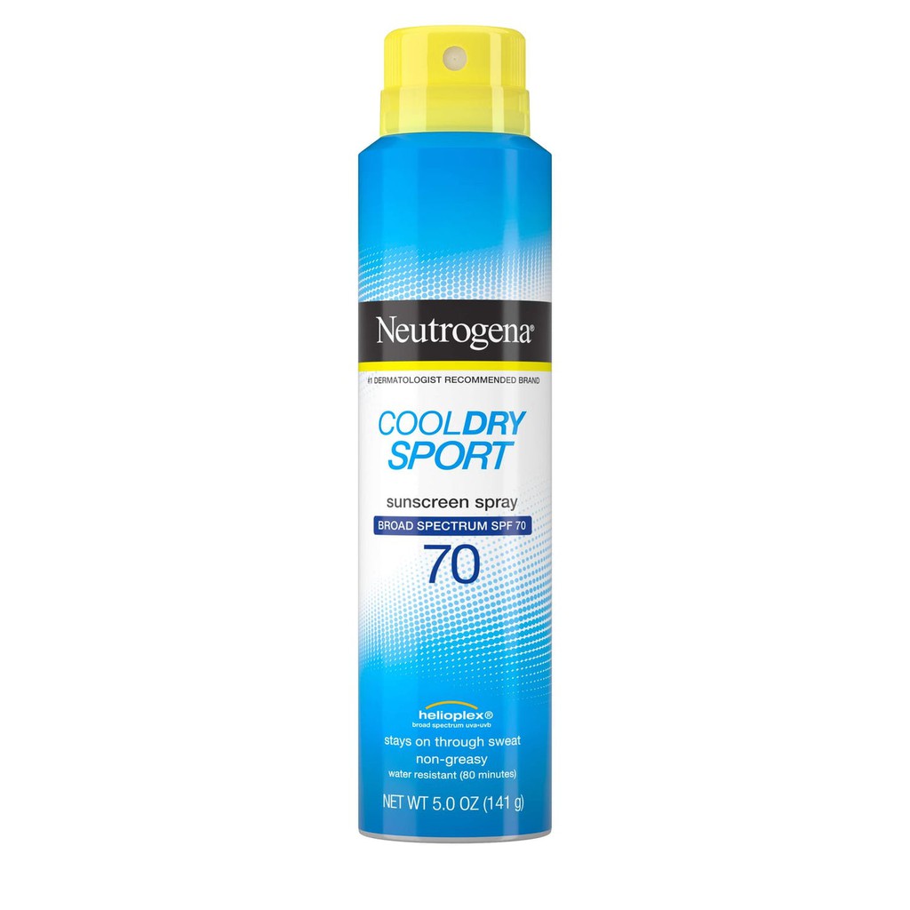 Xịt chống nắng Neutrogena CoolDry Sport Sunscreen Spray Broad Spectrum SPF 70 (141g)