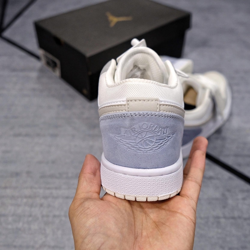 Giày Sneaker_Jordan 1 Low_Paris Màu Xám Nam Nữ, Giày Sneaker_JD1_Paris Cổ Thấp Bản Đẹp tặng box bảo vệ