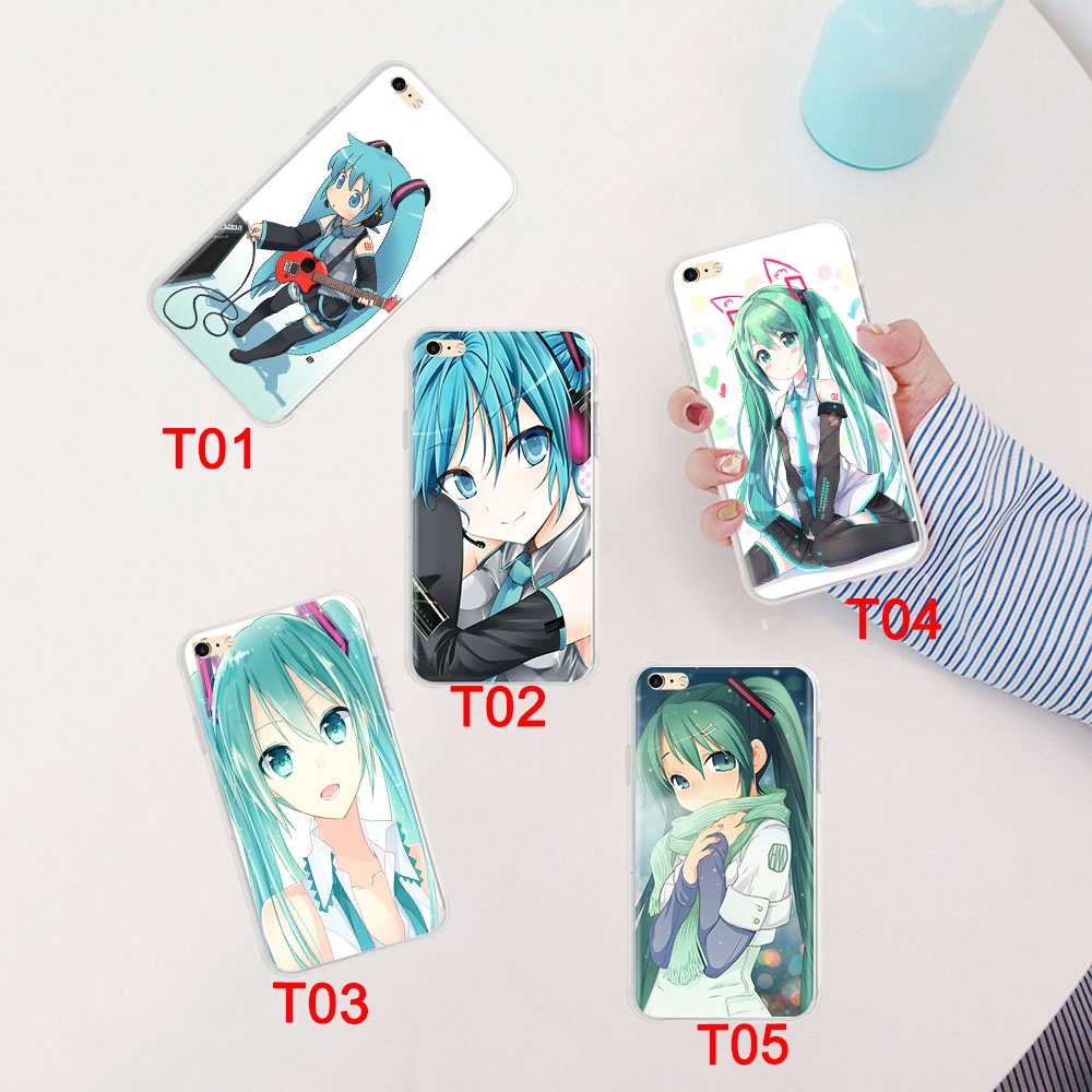 Ốp điện thoại mềm trong suốt hình Hatsune Miku 131GT cho iPhone 8 7 6s 6 plus 5 5S SE 5C 4 4s