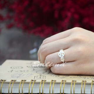 Nhẫn bạc Salima - Nhẫn kim tiền 3 đồng xu