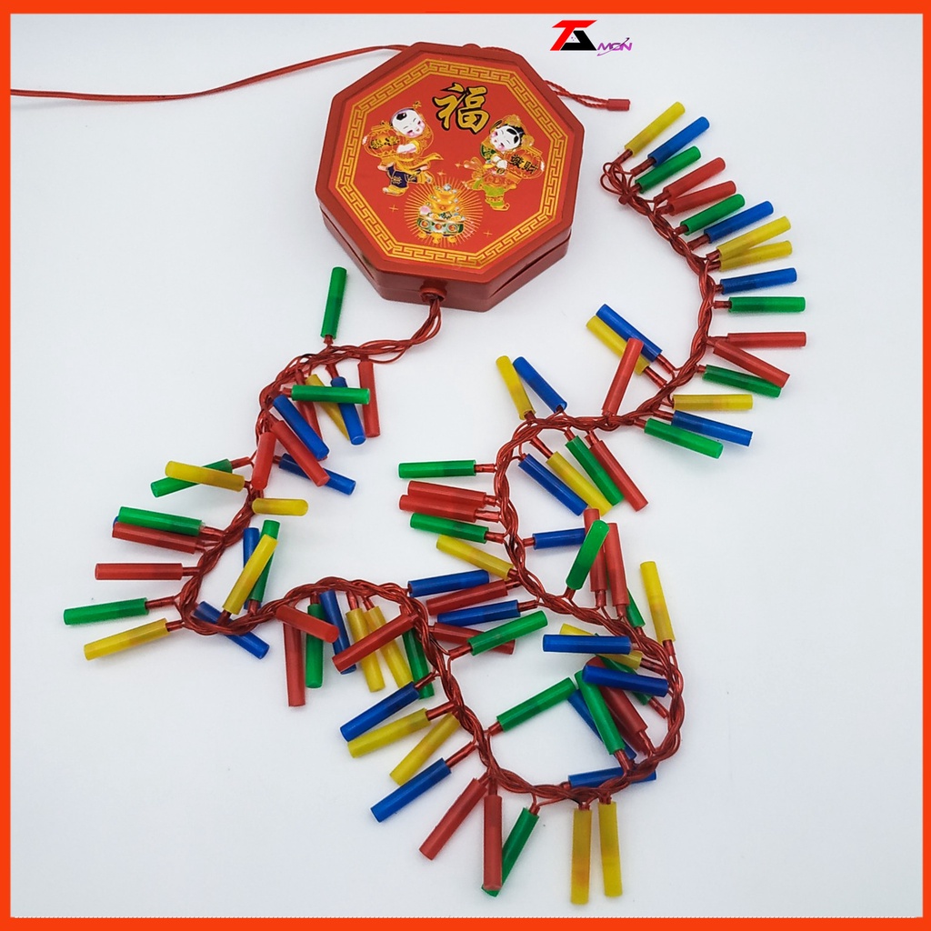 Pháo tép điện tử có đèn led nhấp nháy,âm thanh nổ, pháo trang trí tết, trang trí trước cửa nhà