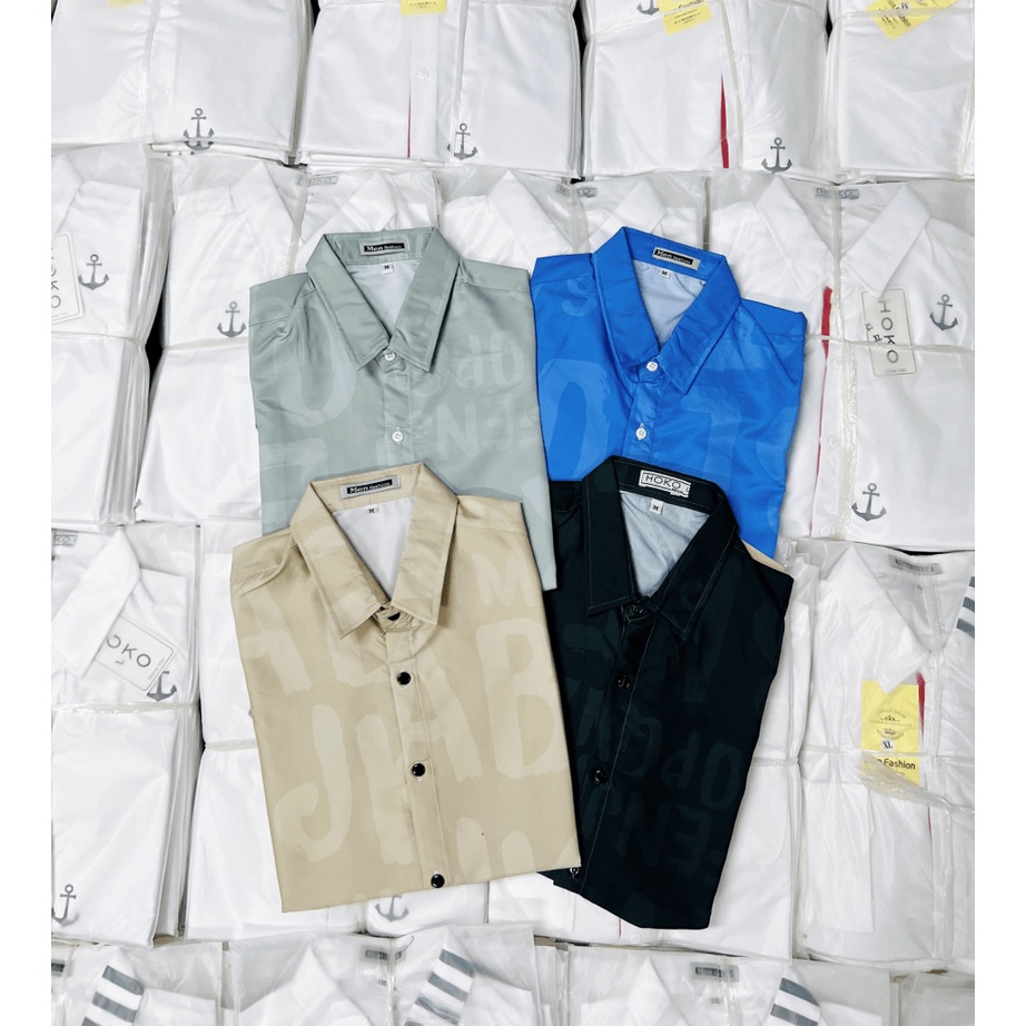 Hàng Hot Mẫu Mới ÁO Sơ MI Nam Tay Ngắn In CHìm  Thời Trang Lịch Lãm Sang Trọng HÌnh Thật Shop Tự CHụp Kèm Video Bao ĐỔi