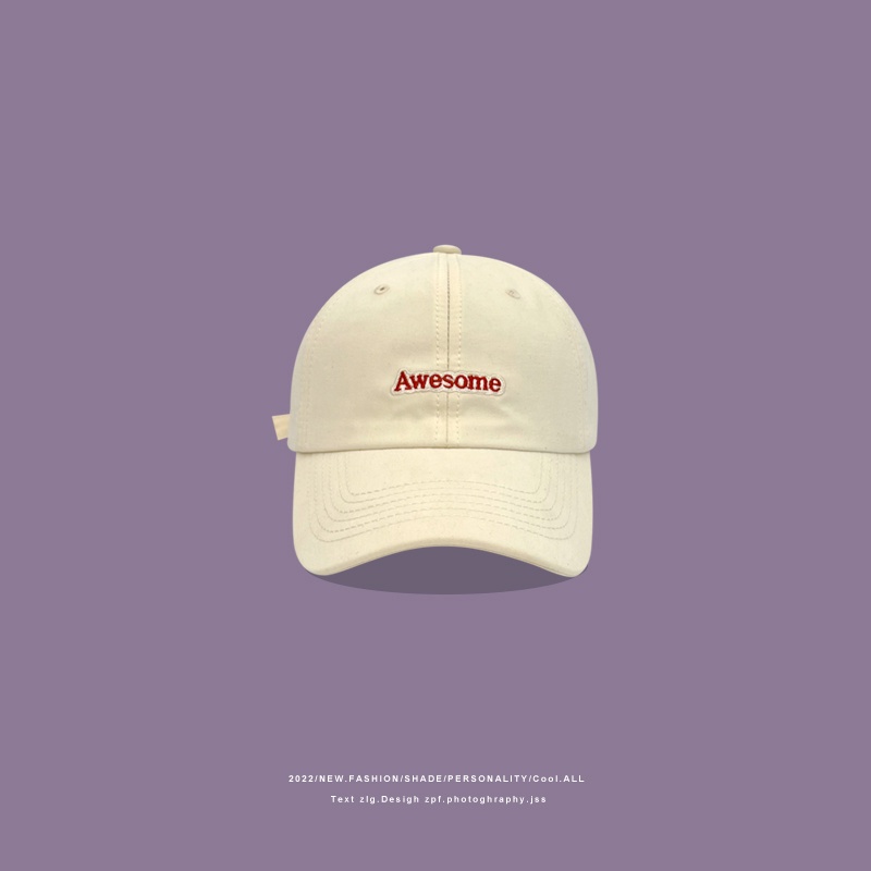 ins Korean version of the college style letter embroidery soft top peaked hat men and women trend fashion wild baseball cap students