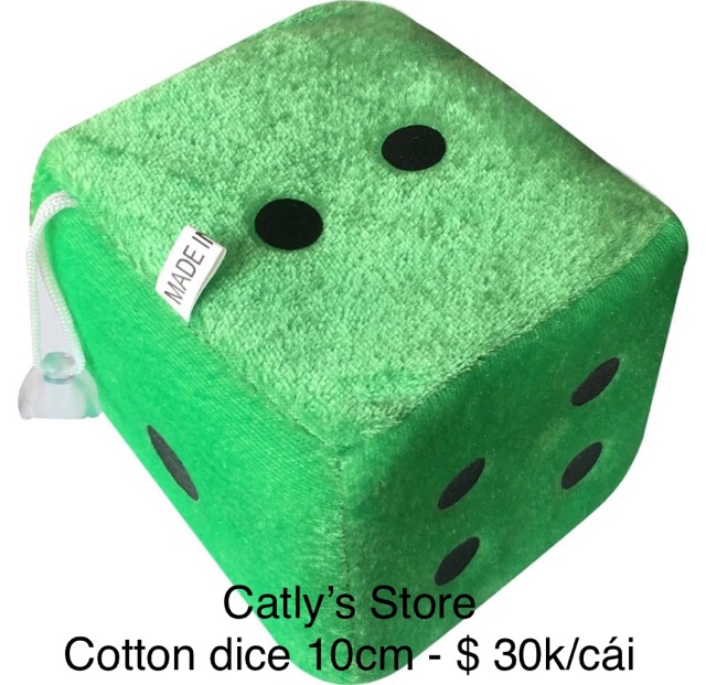 Cotton dice 10cm - Xí ngầu bông 10cm