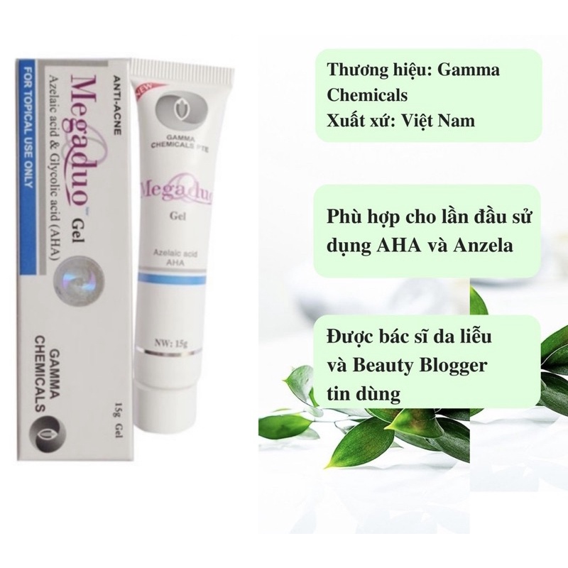 Gel giảm mụn ẩn, giảm thâm, dưỡng da Gamma Megaduo Gel 15g