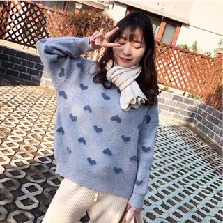 ÁO LEN TIM CỔ TRÒN