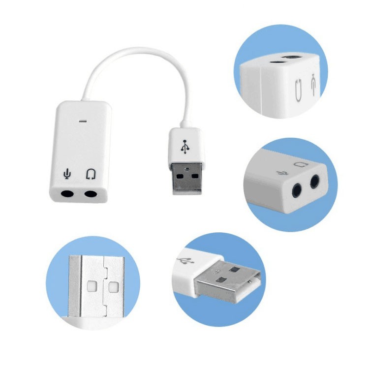 Usb sound dây | Cáp chuyển đổi usb ra âm thanh cổng 3.5 | BigBuy360 - bigbuy360.vn