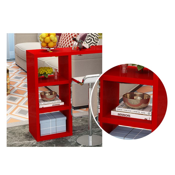 💥GIÁ RẺ💥 Quầy bar mini hiện đại, có kèm ô để rượu vang và khay để ly rượu đế cao trang trí phòng ăn, phòng bếp BAH038 | BigBuy360 - bigbuy360.vn