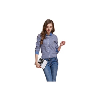 Áo sơ mi kẻ caro phối trẻ trung - qa0053