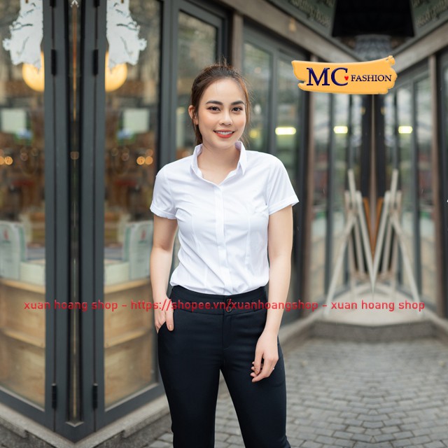 Áo Sơ Mi Trắng Nữ Công Sở Đẹp, Tay Ngắn Cộc Mc Fashion, Size Đủ, Chất Vải Mát, Co Giãn Nhẹ, Đẹp A0068, A635