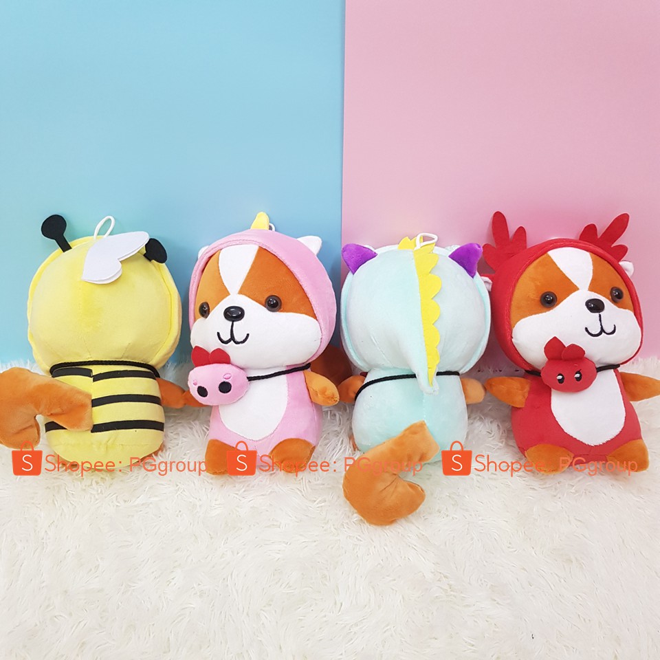 Gấu Bông Chó Shiba Cosplay 25 cm Cao Cấp - Sóc Siba