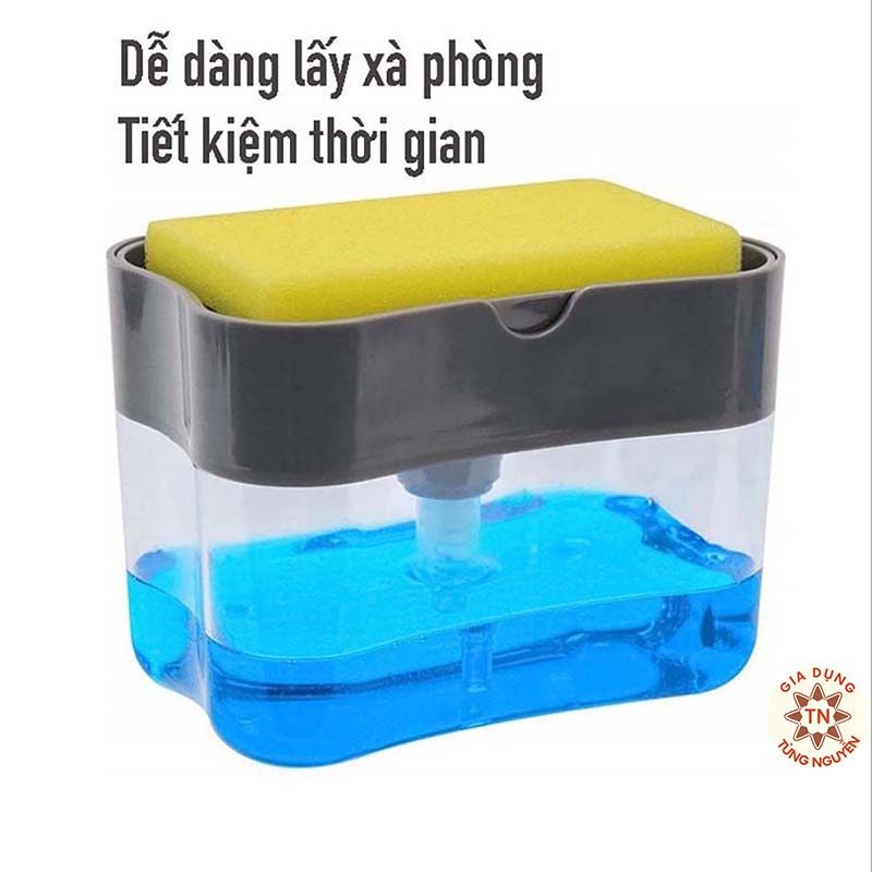 Hộp Chứa Xà Phòng, Nước Rửa Chén Trong Suốt Nhấn Để [Tạo Bọt HỘP NƯỚC RỬA CHÉN]