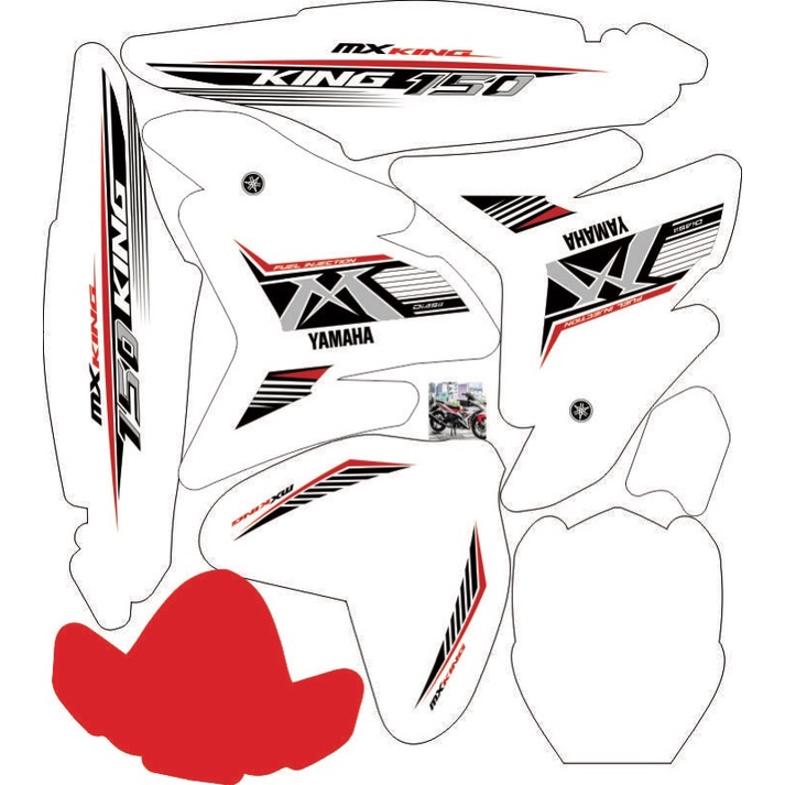 Tem Trùm Exciter 150 Trắng Đỏ Đen,Team Decal Ex150 MX KING