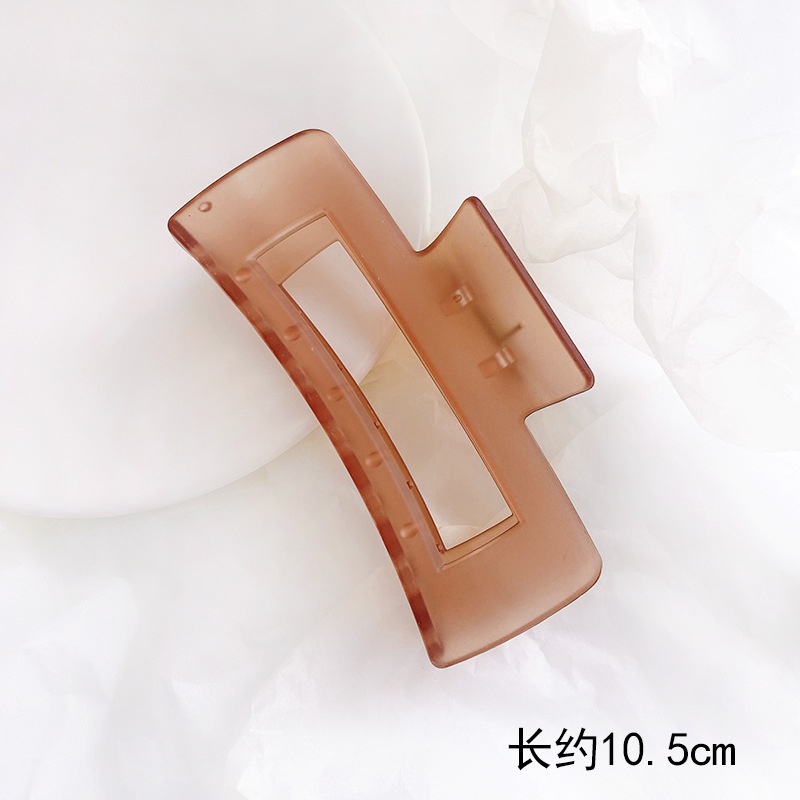 Kẹp tóc hình cá mập cỡ lớn màu nâu nhám thời trang cho nữ