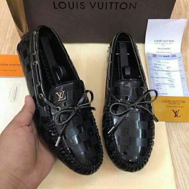 Giày lười da Nam lv