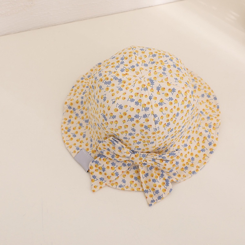 Mũ Tai Bèo Chống Nắng Đính Nơ Có Dây Đeo Chống Gió Thời Trang Mùa Hè Cho Bé