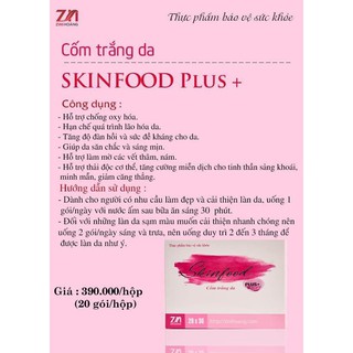 Cốm Đẹp Da Skin Food Plus+ Zn