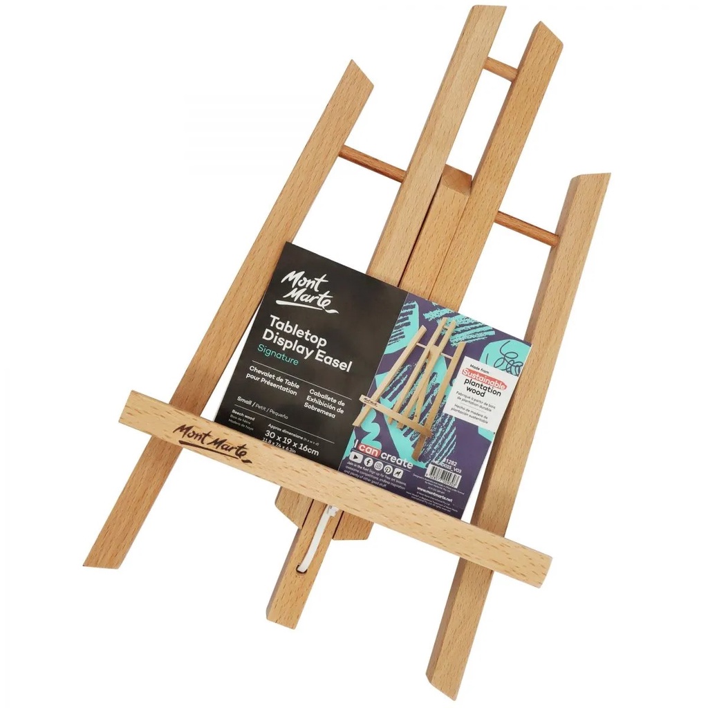 [Hỏa Tốc HCM] Giá Vẽ Gỗ 3 Tấc Mont Marte MEA0015 - 30x19x16cm - Tabletop Display Easel Signature - Small