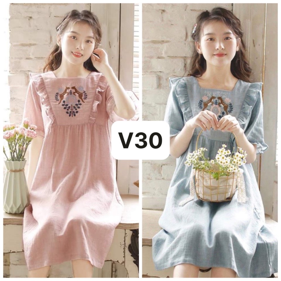 Đồ ngủ đồ bộ đồ mặc nhà pijama Linh Bông- Mã V30