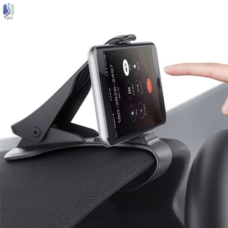 Yy Car Phone Holder Clip Mount Car HUD Dashboard Cellphone Cradle Clip for iPhone Samsung Huawei @VN