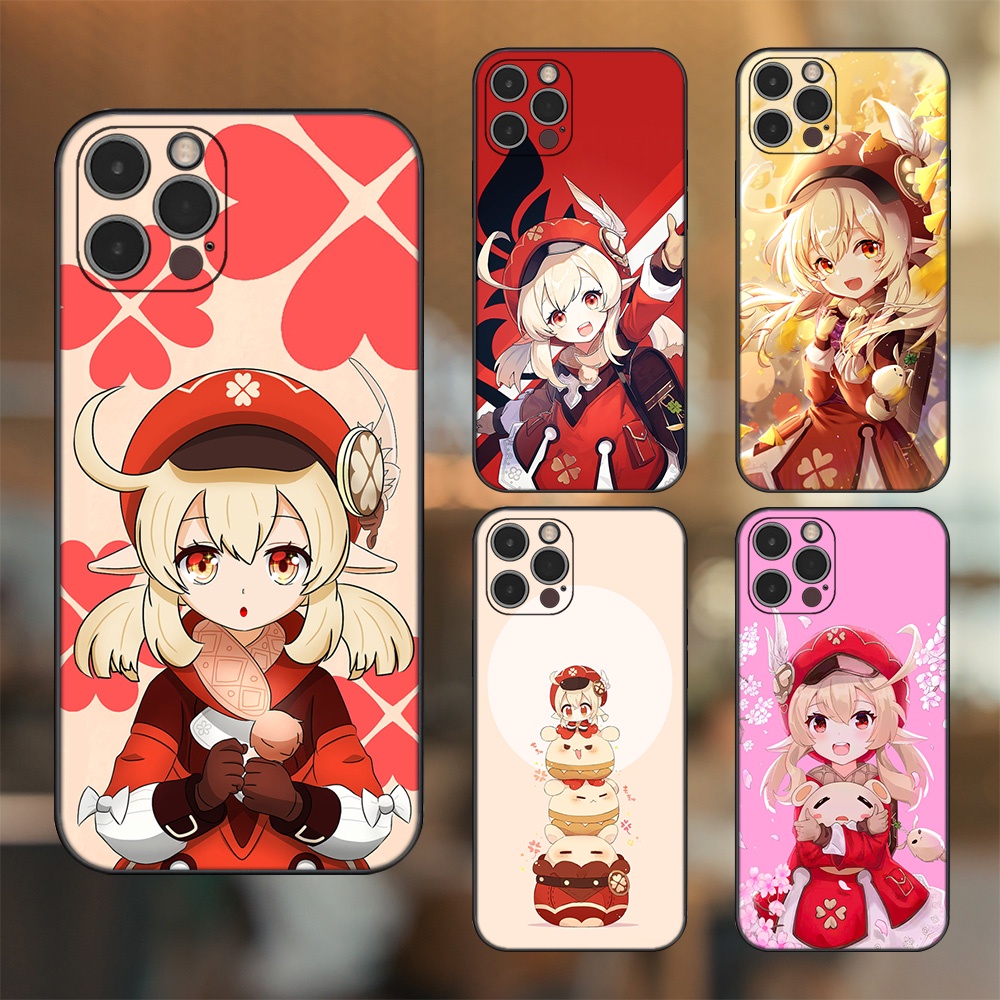 Ốp lưng iPhone 12 Pro dẻo đen cạnh vuông in hình Klee Genshin Impact