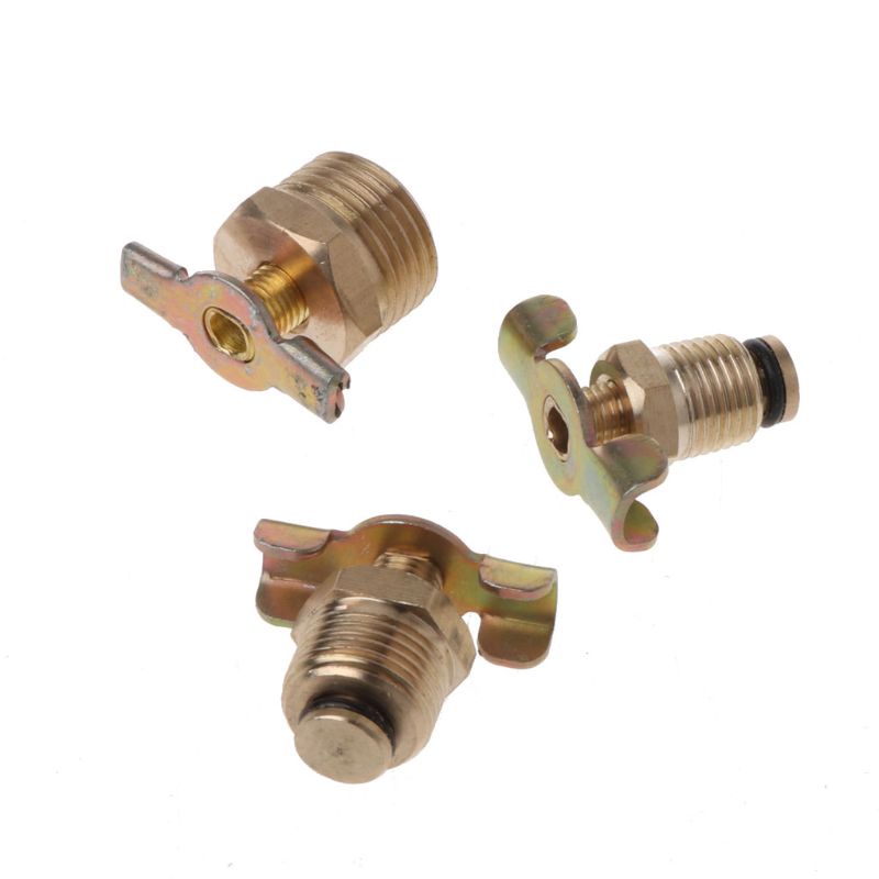 Van xả khí 1/4&quot; 3/8&quot; 1/2&quot; bằng đồng thau chuyên dụng
