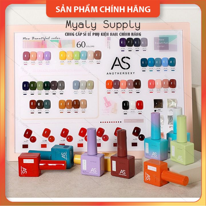 Set Sơn Gel AS 60 Màu Kèm Bàng Màu 1355