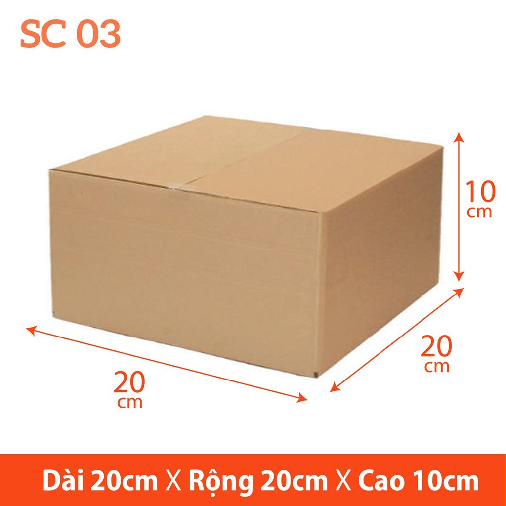 Hộp carton giấy SC03 (20x20x10cm)