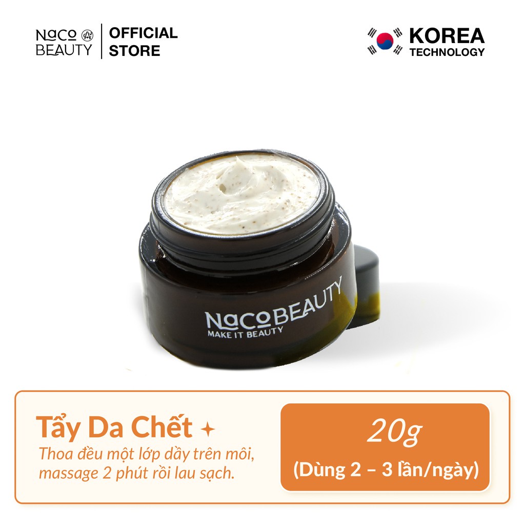 Combo Mặt Nạ Môi &amp; Tẩy Tế Bào Chết NacoBeauty Dưỡng Hồng Môi Khô Môi Set Dưỡng Môi Ủ Môi Hồng Tẩy Tế Bào Chết Môi Hạt Mơ