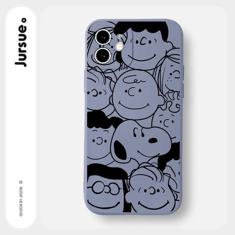 Ốp lưng JURSUE silicon mềm hoạt hình dễ thương đẹp cho iPhone 13 12 11 Pro Max SE 2020 X XR XS ip 8 7 6 6S Plus kute Y46