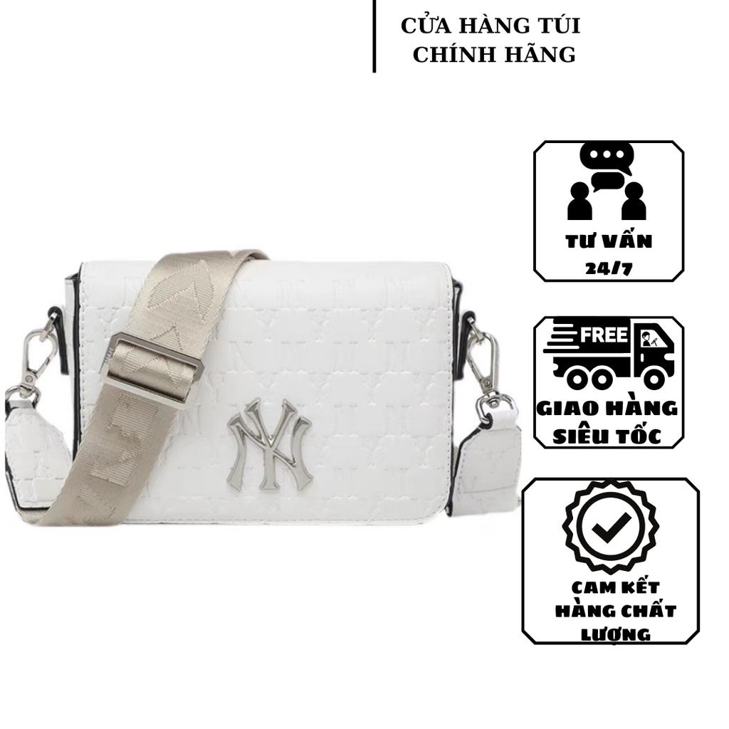 Túi Messenger box Hàn Quốc MLB mới da PU Hàn Quốc hothit